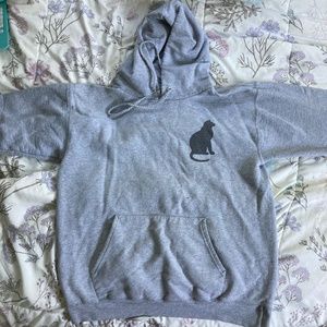 Hanes gray black basic hoodie